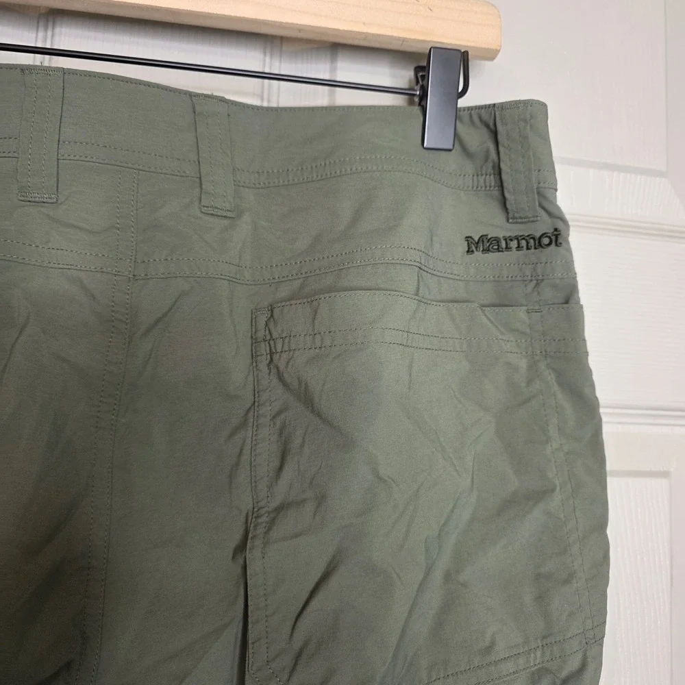 Marmot Hiking Pants Men 34 Khaki Green Stretch Technical Outdoor Gorpcore Cargo
